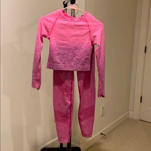 PINK ombré-pink Work out set
